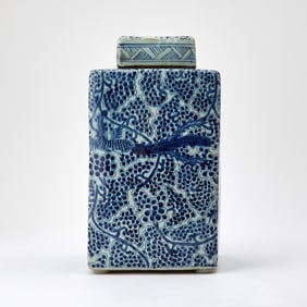 Chinese Blue and White Porcelain Cannister