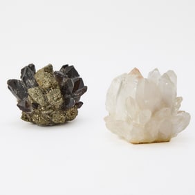 Two Tony Duquette Quartz Votives