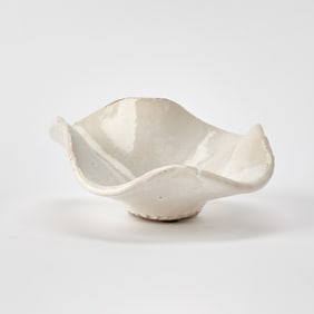 Jean Besnard Art Deco White Glazed Ceramic Bowl
