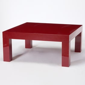 Barclay Butera Red Lacquered Low Table