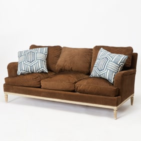 Maison Jansen Upholstered Loose Cushion Sofa