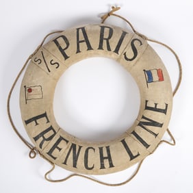 French Line S.S. Paris Life Ring