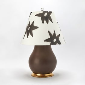 Christopher Spitzmiller Brown Glazed Porcelain Table Lamp