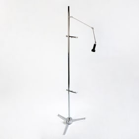 Mid-Century Italian Metal Easel Floor Lamp by Angelo Lelli for Arredoluce