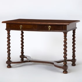 William & Mary Style Walnut Writing Table