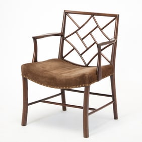 George III "Cockpen" Mahogany Upholstered Armchair