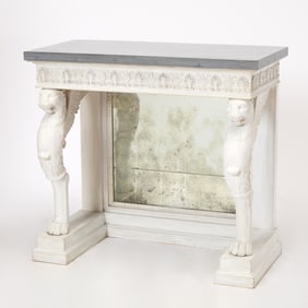 Regency Style White Painted Console Table