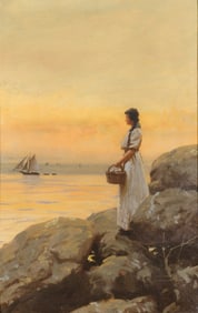 Gilbert Gaul Woman Watching the Sunset