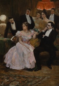 Alice Barber Stephens Parlor Room Scene