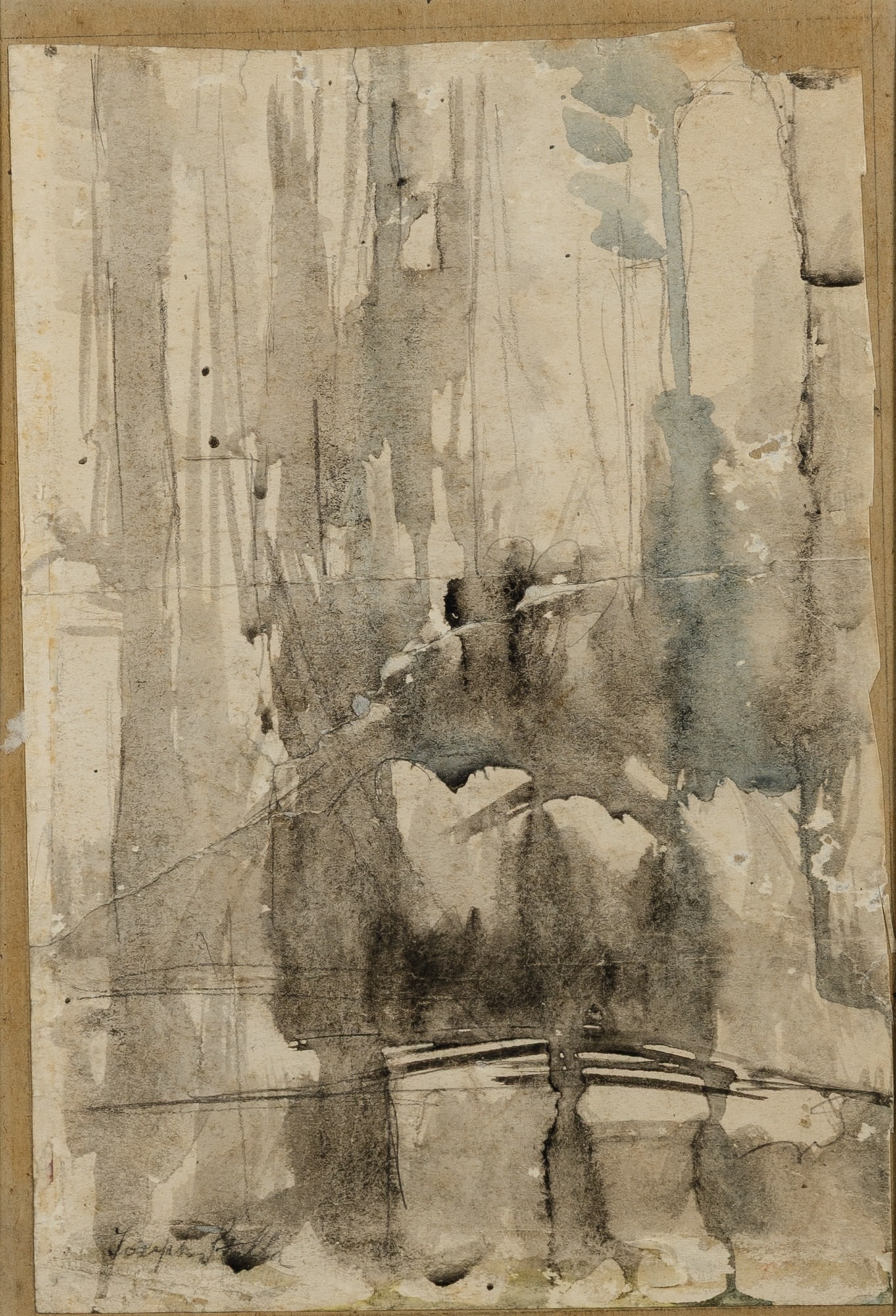 Joseph Stella: Italian/American, 1877-1946City Abstraction (also known as Central Park Bridge Study)Signed Joseph Stella (ll)Ink and graphite on paper11 1/4 x 7 1/2 inchesProvenance:Andrew Cris