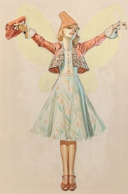Joseph Christian Leyendecker Butterfly Woman