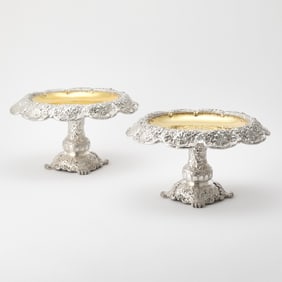 Pair of Tiffany & Co. Sterling Silver Dessert Stands