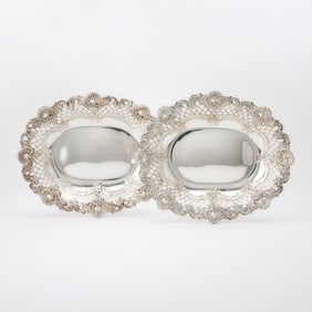 Pair of Tiffany & Co. Sterling Silver Baskets