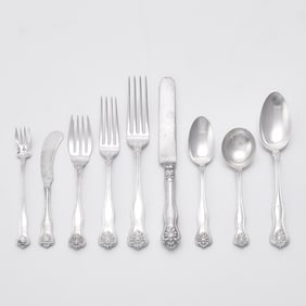 Dominick & Haff Sterling Silver "Alexandra" Pattern Flatware Service
