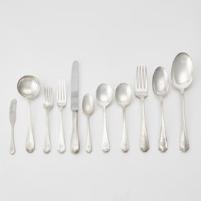Tiffany & Co. Sterling Silver "Flemish" Pattern Flatware Service