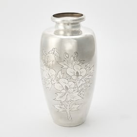 Japanese Silver Vase