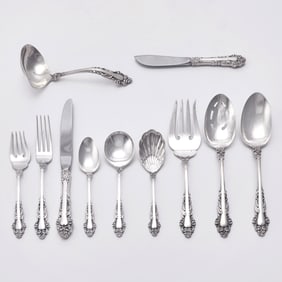 Reed & Barton Sterling Silver "Grand Renaissance" Pattern Flatware Service