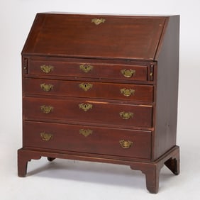 Chippendale Maple Slant Front Desk