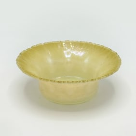Tiffany Yellow Pastel Favrile Glass Dish