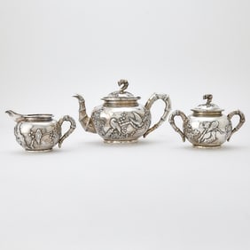 Chinese Export Silver Tea Service