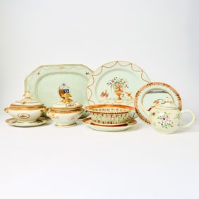 Group of Chinese Export Porcelain Table Articles