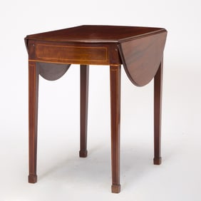 Federal Inlaid Mahogany Drop-Leaf Table