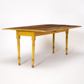 Yellow-painted Pine Harvest Table