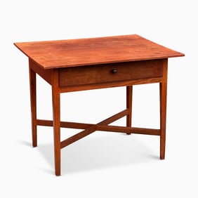 Federal Red Painted Tavern Table
