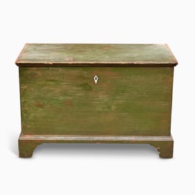 Green Painted Blanket Chest