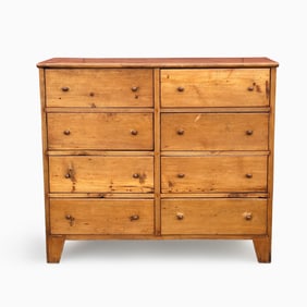 Shaker Pine Eight-drawer Double Chest