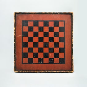 Red and Black Painted Pine Gameboard