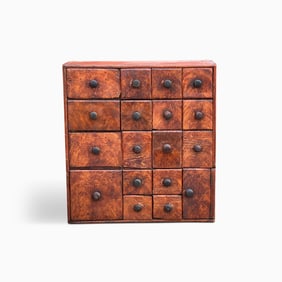 Grain-painted Pine Wall Chest