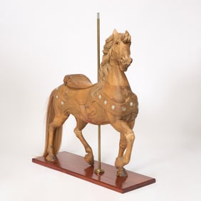Outside Row Standing Carousel Horse
