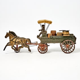 Ives Painted Cast Iron Brewery Wagon
