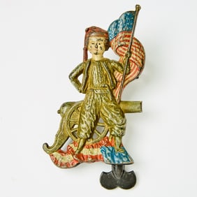 Painted Cast Iron Patriotic Sewing Clamp