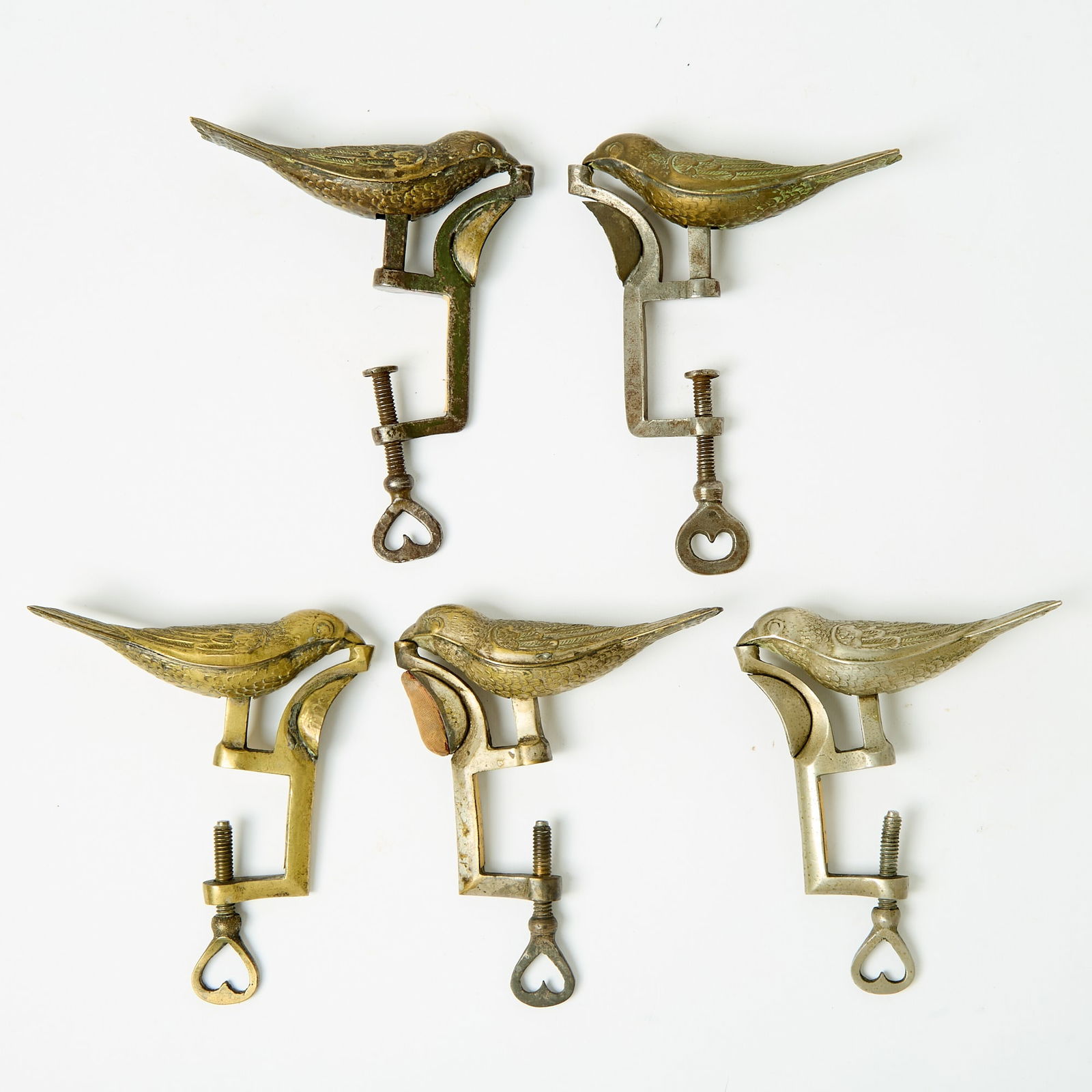 Five Cast Brass or Steel Finch Sewing Clamps by A. Gerould & Co (1 of 5)