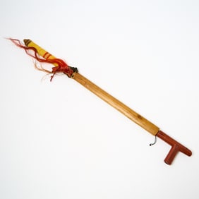 Carved Wood Lakota (Sioux) Pipe