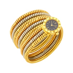 Bulgari Two-Color Gold Coiled Tubogas Bracelet-Watch