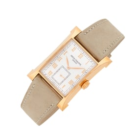 Patek Philippe Gentleman's Rose Gold 'Commemoration Pagoda' Wristwatch, Ref. 5500
