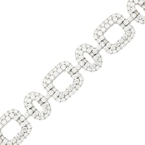 White Gold and Diamond Link Bracelet
