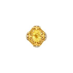 Tiffany & Co. Gold, Platinum, Yellow Sapphire, Yellow Beryl and Diamond Ring