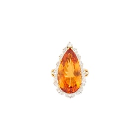 Oscar Heyman & Brothers Gold, Platinum, Precious Topaz and Diamond Pendant-Ring