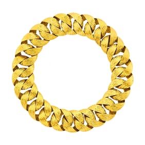 Wide Gold Link Necklace