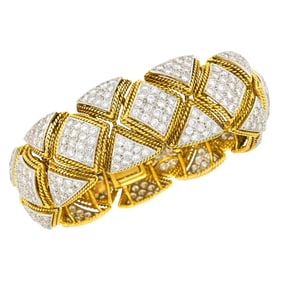 Gold, Platinum and Diamond Bracelet