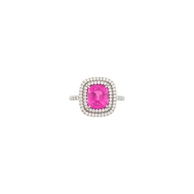 Tiffany & Co. Platinum, Pink Sapphire and Diamond 'Soleste' Ring