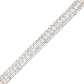 Platinum and Diamond Bracelet, France