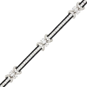 Tiffany & Co. Platinum, Diamond and Black Onyx Bracelet