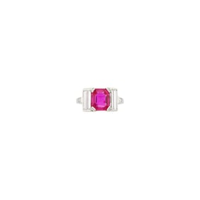 Tiffany & Co. Platinum, Ruby and Diamond Ring