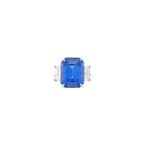 Platinum, Sapphire and Diamond Ring