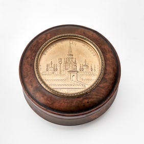 Continental Burlwood Covered Box